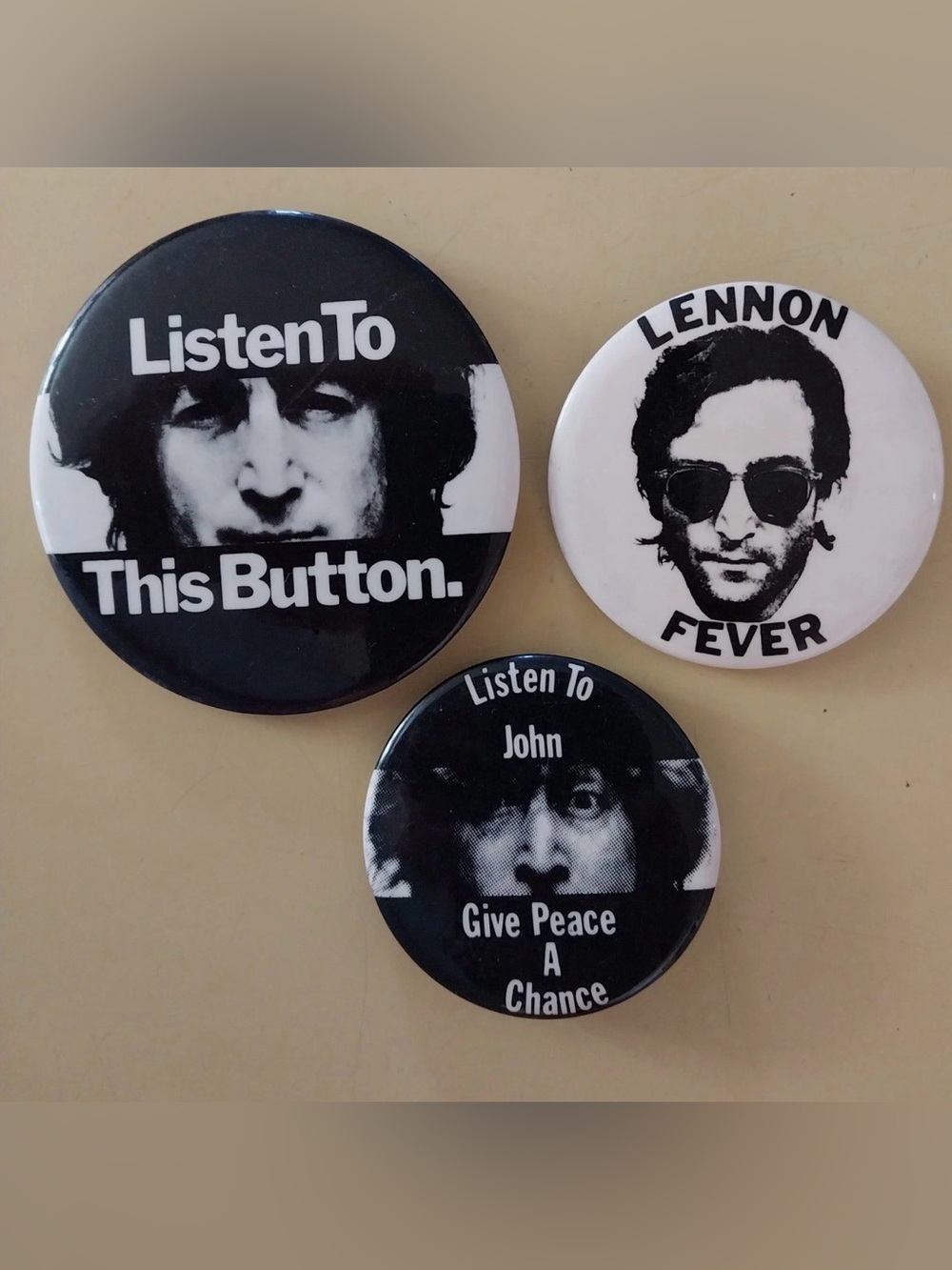 Vintage John Lennon Buttons